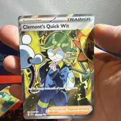 Pokemon Clemont's Quick Wit Full Art Holo Ultra Rare 229/191 SV08 Surging Sparks - Image 1