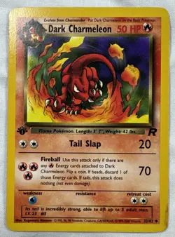 Dark Charmeleon 1st Edition Team Rocket 32/82 Pokemon TCG WotC MP/LP - Image 1