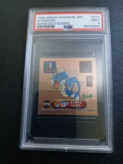 1998 AMADA POKEMON JAPANESE PSA 9 SUPER DX STICKERS MINI GYARADOS #D73 BRONZE - Image 1