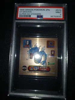 1998 AMADA POKEMON JAPANESE PSA 9 SUPER DX STICKERS MINI GYARADOS #D73 BRONZE - Image 4