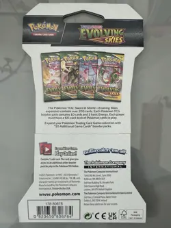 Pokemon TCG Evolving Skies Sleeved Booster Pack Umbreon Art New and Sealed - Image 2