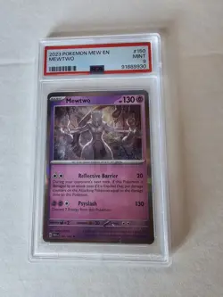 Pokemon Mewtwo Rare Holo 150/165 SV151 Scarlet & Violet PSA 9 2023 - Image 1