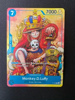 Monkey.D.Luffy (2nd Anniversary Stamped Promo) P-043 One Piece Promotion Card - Image 1