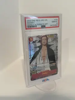 One Piece CCG Romance Dawn Shanks manga OP01-120 Secret Rare Alt Art Foil PSA 10 - Image 3