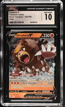 Ursaluna V Silver Tempest 102/195 CGC Gem Mint 10 Pokemon Card 2022 TCG Graded - Image 1