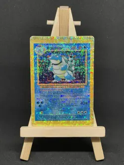 Blastoise Base Set Prism HOLO Golden Vending Sticker Vintage Pokemon Card WOTC - Image 1