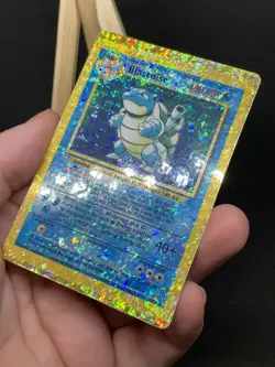 Blastoise Base Set Prism HOLO Golden Vending Sticker Vintage Pokemon Card WOTC - Image 3