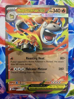 Mega Camerupt ex 022/132 MEG Mega Evolution NM Double Rare Pokemon Card - Image 1
