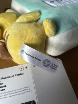 Pokemon x Natural History Museum Pikachu Plush, Jumbo Promo Card & Booklet NEW - Image 5