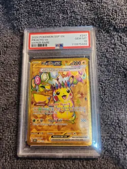 Pokemon TCG Pikachu ex 247/191 SSP Surging Sparks Hyper Rare PSA 10 - Image 1