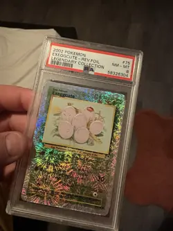 PSA 8 NM-MT Pokemon Exeggcute Legendary Collection Reverse Holo #75 2002 - Image 1