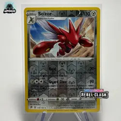 Scizor 128/192 Reverse Holo Pokemon TCG: Rebel Clash Card MINT SHIPPED TODAY! - Image 1