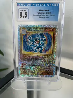 Pokemon TCG 2002 Machamp Legendary Collection Reverse Holo CGC Gem Mint 9.5 - Image 1