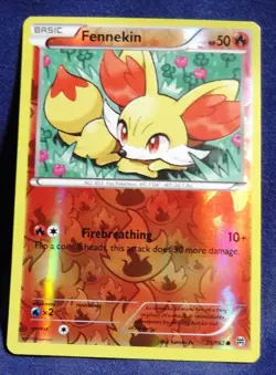 2015 Pokemon XY - BREAKthrough 25/162 Fennekin Reverse Holo - NM- - Image 1