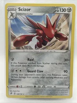 Pokemon | SWSH02: Rebel Clash | Scizor | 128/192 | Normal | NM - Image 1