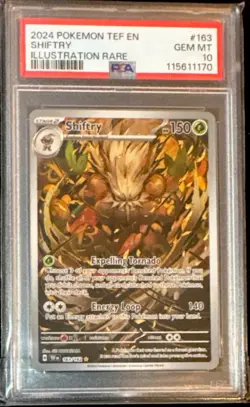 2024 POKEMON TEF EN-TEMPORAL FORCES ILLUSTRATION RARE #163 SHIFTRY PSA 10 - Image 1