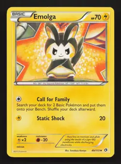 Pokemon TCG Legendary Treasures Emolga 49/113 2013 Non holo - Image 1
