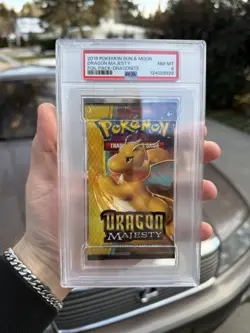 Pokemon TCG Dragons Majesty Booster Pack PSA 8 - Image 1