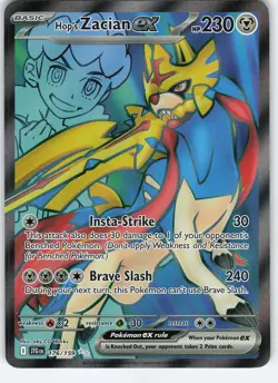 Hop's Zacian ex 176/159 Ultra Rare Holo SV09: Journey Together NM Pokemon - Image 1