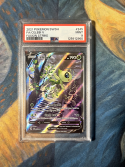 Pokemon TCG - Celebi V 245/264 Alternate Alt Art Fusion Strike PSA 9 - Image 1