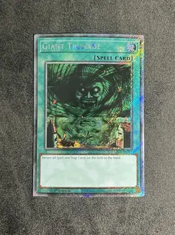 Yugioh! Giant Trunade RA03-EN097 Platinum Secret Rare 1st Edition NM - Image 1