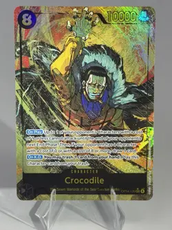 Crocodile OP14-120 Alternate Art The Azure Sea's Seven Sec One Piece Alt Secret - Image 1