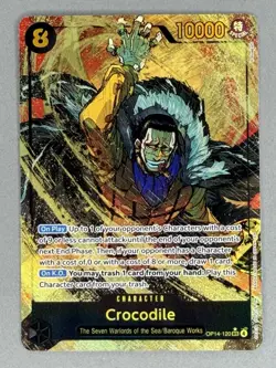 Crocodile OP14-120 Alternate Art The Azure Sea's Seven Sec One Piece Alt Secret - Image 3