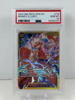 One Piece Monkey D Luffy PSA 10 OP05-119 SEC Awakening Of The New Era - Image 1
