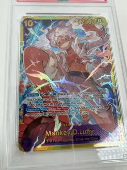 One Piece Monkey D Luffy PSA 10 OP05-119 SEC Awakening Of The New Era - Image 4