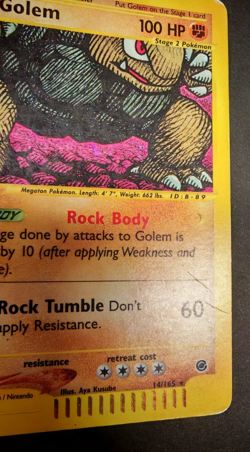 Golem Holo Expedition 14/165 ENG – Pokemon Card Rare - Image 3