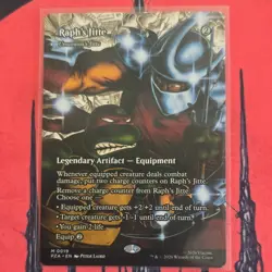 Raph's Jitte Legendary Artifact Equipment 0019 TMNT Magic The Gathering Card - Image 1