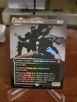 Dark Leo & Shredder (Borderless Foil) MTG Teenage Mutant Ninja Turtles TMT 0220 - Image 1