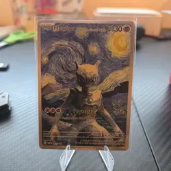 Mewtwo Starry Night Van Gogh Style ACG Star Custom Pokemon Trading Card NM - Image 1