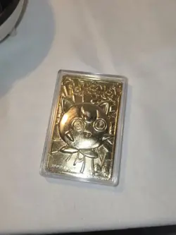 1999 Burger King BK Pokemon 23K Gold Plated Trading Card JigglyPuff with Case - Image 2
