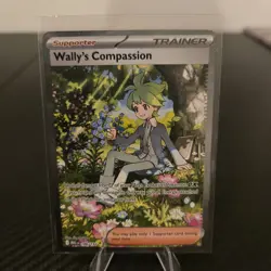 Pokemon Wally’s Compassion 186/132 SV Base Full Art Trainer NM - Image 1