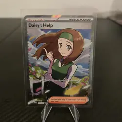 Pokemon Daisy’s Help 195/165 SV Base Full Art Trainer NM - Image 1