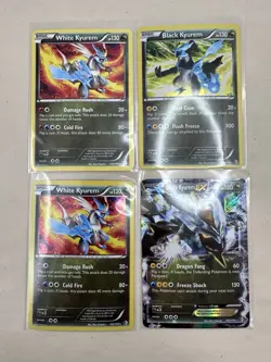 Pokemon WHITE KYUREM and Black Kyurem Card Lot of 4 - Holo, EX Lot - Image 1