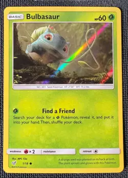 BULBASAUR 1/18 COMMON DETECTIVE PIKACHU POKEMON LP - Image 1