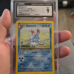 Pokemon TCG Azumarill Neo Genesis Holo Rare 1st Edition 70 HP 2/111 CGC 9 - Image 1