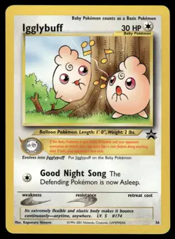 Pokemon Cards Igglybuff 36 Wizards Black Star Promos Promo - Image 1