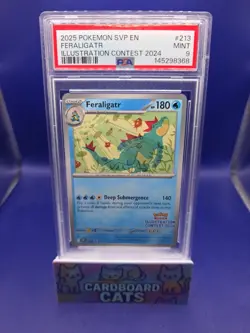 Feraligatr SV 213 PSA 9 MINT Promo Cards Illustration Contest 2024 Pokemon TCG - Image 1