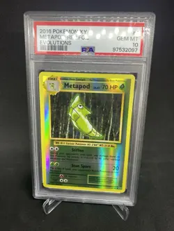2016 Pokemon XY Evolutions Metapod Reverse Holo Foil PSA 10 Gem Mint - Image 3