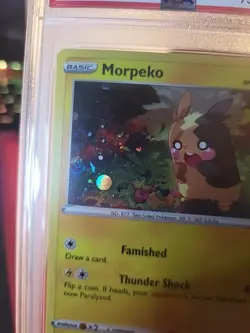 2021 POKEMON SWSH BLACK STAR PROMO #116 MORPEKO-HOLO PSA 9 Rare Holo Pattern. - Image 4
