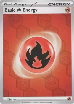 Basic Fire Energy 002 Shrouded Fable Reverse Holo -NM- Pokemon DNA GAMES - Image 1