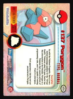Pokemon TCG Topps TV Porygon #137 - Image 2