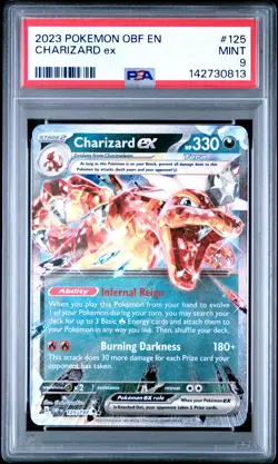 2023 POKEMON OBF EN-OBSIDIAN FLAMES #125 CHARIZARD EX PSA 9 - Image 1
