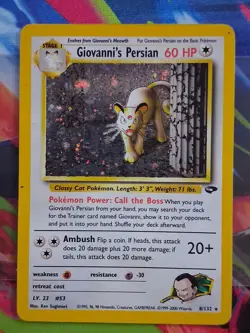 Pokemon TCG Vintage Holo Lot Giovanni's Persian Meowth Wigglytuff 3 Cards Nm-Hp - Image 2