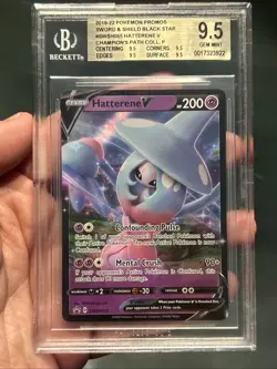 Hatterene V HOLO BLACK STAR PROMO - Pokemon TCG Card Graded 9.5 Beckett Grading - Image 1