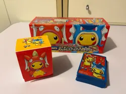 Pikachu Magikarp & Gyarados Poncho Pokemon Center JP Box + Deckbox + 62 Sleeves - Image 1