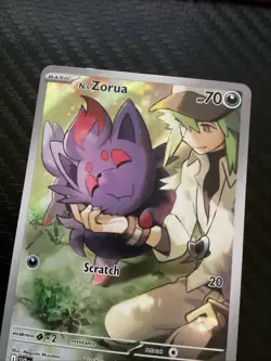 Pokemon TCG N's Zorua SVP 189 Journey Together ETB Black Star Promo Card - NM - Image 2
